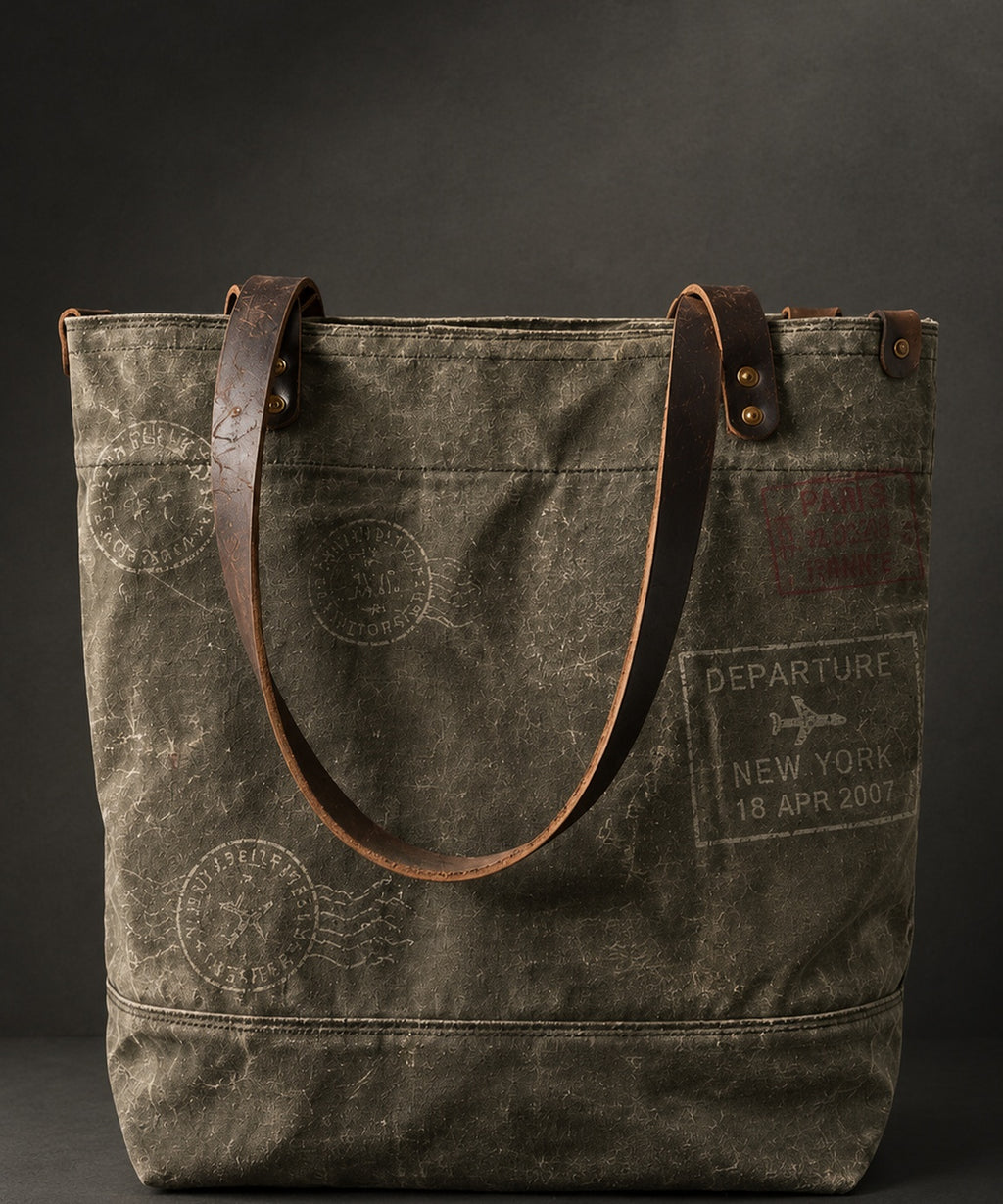 Military stamps tote