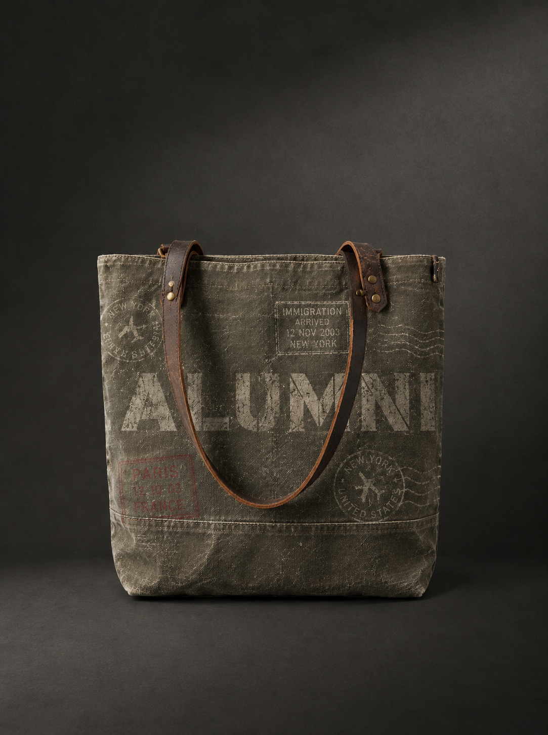 Military stamps tote